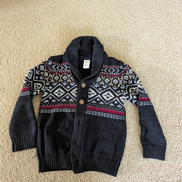 100% cotton, button up cardigan with Fair Isles design by Gymboree - Picture 2 of 3